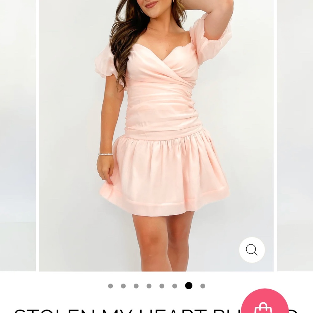 Pink ruched dress